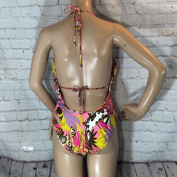 Milly Cabana Acapulco Plunge Maillot Swimsuit - Picture 6 of 16